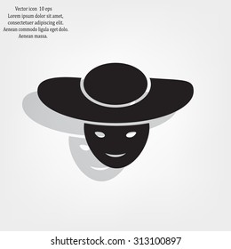 ladies' hats, web icon. vector design