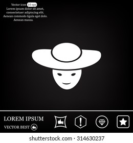 ladies' hats, web icon. vector design