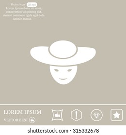 ladies' hats, web icon. vector design