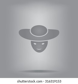ladies' hats, web icon. vector design