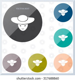 ladies' hats, web icon. vector design