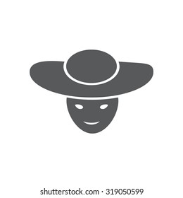 ladies' hats, web icon. vector design