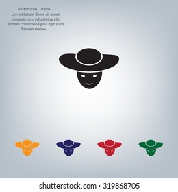 ladies' hats, web icon. vector design