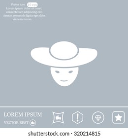 ladies' hats, web icon. vector design