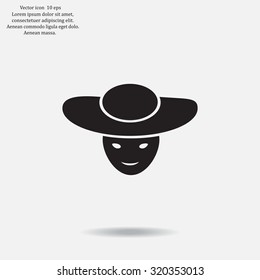 ladies' hats, web icon. vector design