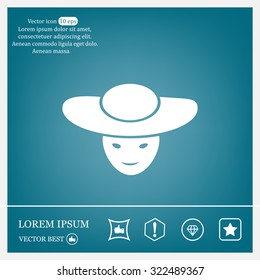 ladies' hats, web icon. vector design