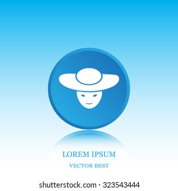 ladies' hats, web icon. vector design