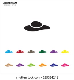 ladies' hats, web icon. vector design