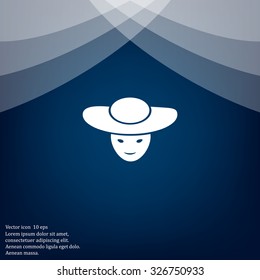 ladies' hats, web icon. vector design