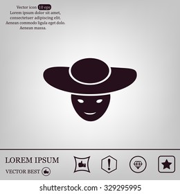 ladies' hats, web icon. vector design