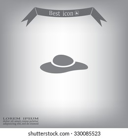 ladies' hats, web icon. vector design