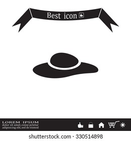 ladies' hats, web icon. vector design