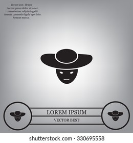 ladies' hats, web icon. vector design