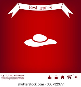 ladies' hats, web icon. vector design