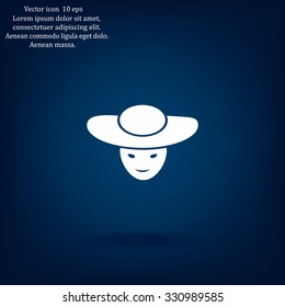ladies' hats, web icon. vector design