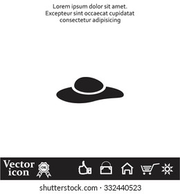 ladies' hats, web icon. vector design