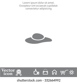 ladies' hats, web icon. vector design