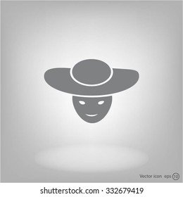 ladies' hats, web icon. vector design