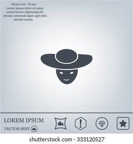 ladies' hats, web icon. vector design