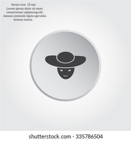 ladies' hats, web icon. vector design