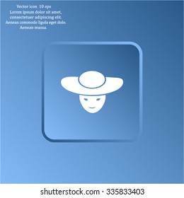 ladies' hats, web icon. vector design