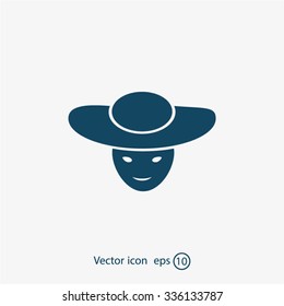 ladies' hats, web icon. vector design