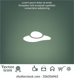 ladies' hats, web icon. vector design