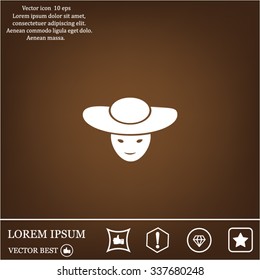 ladies' hats, web icon. vector design