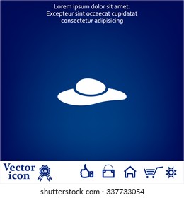 ladies' hats, web icon. vector design