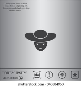 ladies' hats, web icon. vector design