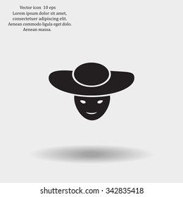 ladies' hats, web icon. vector design