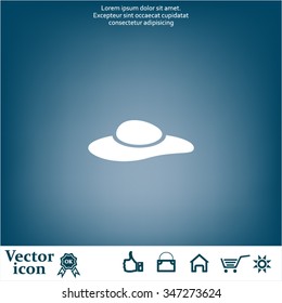 ladies' hats, web icon. vector design