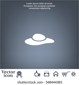 ladies' hats, web icon. vector design