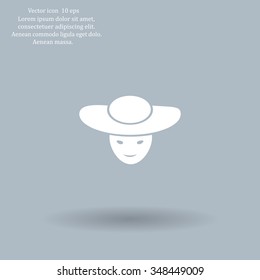 ladies' hats, web icon. vector design