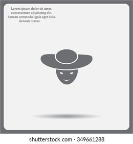 ladies' hats, web icon. vector design