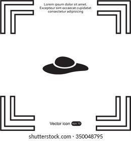 ladies' hats, web icon. vector design