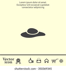 ladies' hats, web icon. vector design