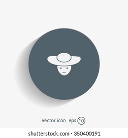 ladies' hats, web icon. vector design