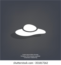 ladies' hats, web icon. vector design