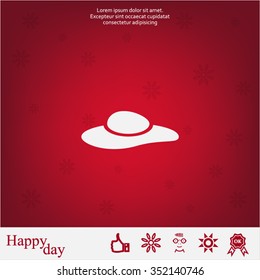 ladies' hats, web icon. vector design