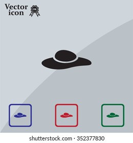 ladies' hats, web icon. vector design