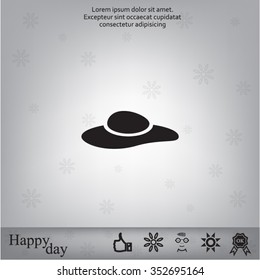 ladies' hats, web icon. vector design