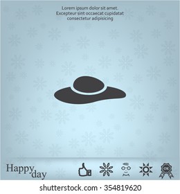 ladies' hats, web icon. vector design