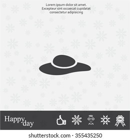 ladies' hats, web icon. vector design