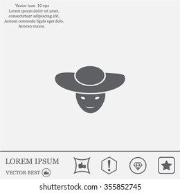 ladies' hats, web icon. vector design