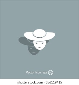 ladies' hats, web icon. vector design