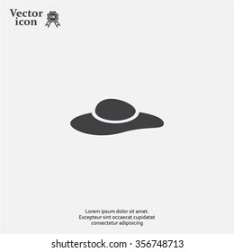 ladies' hats, web icon. vector design