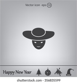 ladies' hats, web icon. vector design