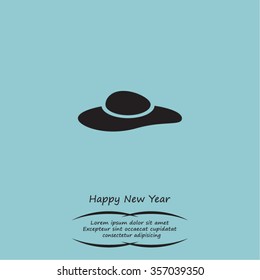 ladies' hats, web icon, vector design