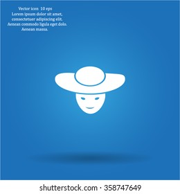 ladies' hats, web icon. vector design